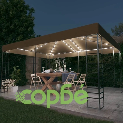 Шатра с LED светещи стрингове, 3х4 м, антрацит ➤ топ цена ➤ sorbe.bg