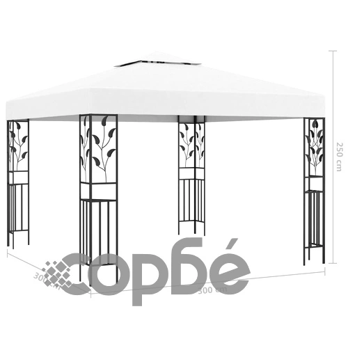 Шатра с LED светещи стрингове, 3х3 м, бяла ➤ топ цена ➤ sorbe.bg