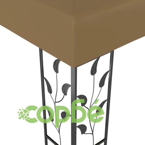 Шатра с LED светещи стрингове, 3х3 м, таупе ➤ топ цена ➤ sorbe.bg