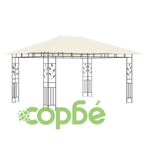 Шатра с комарник и LED стринг, 4x3x2,73 м, 180 г/м², кремава на топ цена от sorbe.bg Шатра с комарник и LED стринг, 4x3x2,73 м, 180 г/м², кремава ➤ топ цена ➤ sorbe.bg