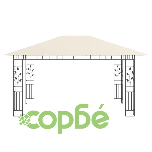 Шатра с комарник и LED стринг, 4x3x2,73 м, 180 г/м², кремава на топ цена от sorbe.bg Шатра с комарник и LED стринг, 4x3x2,73 м, 180 г/м², кремава ➤ топ цена ➤ sorbe.bg