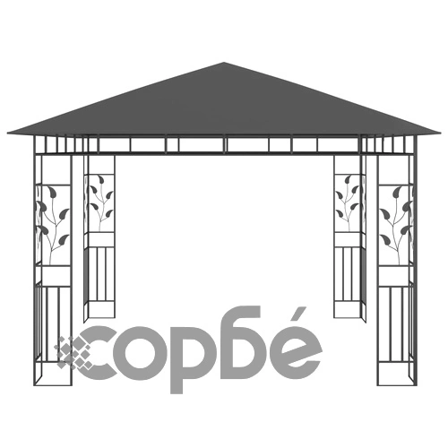 Шатра с мрежа срещу комари/LED стринг 3x3x2,73 м таупе 180 г/м² ➤ топ цена ➤ sorbe.bg
