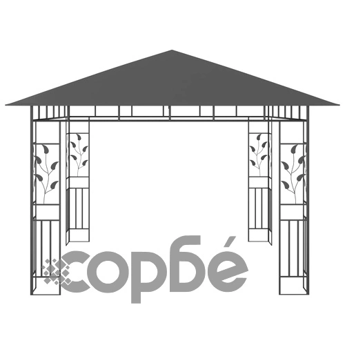 Шатра с мрежа срещу комари/LED стринг 3x3x2,73 м таупе 180 г/м² ➤ топ цена ➤ sorbe.bg
