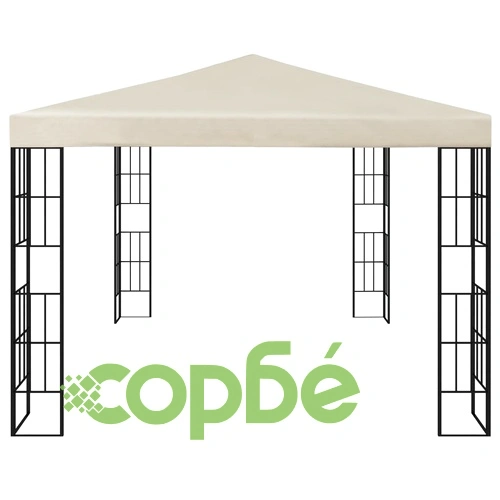 Шатра с LED светещи стрингове, 3х4 м, кремава ➤ топ цена ➤ sorbe.bg