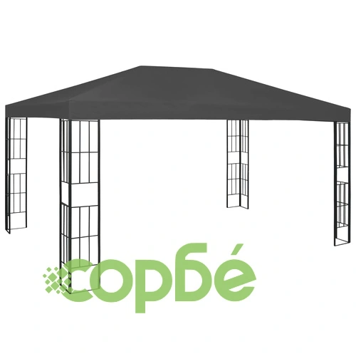 Шатра с LED светещи стрингове, 3х4 м, антрацит ➤ топ цена ➤ sorbe.bg