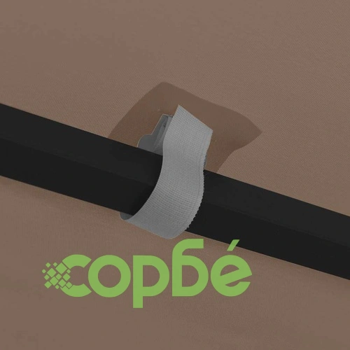 Шатра с LED светещи стрингове, 3х3 м, таупе ➤ топ цена ➤ sorbe.bg