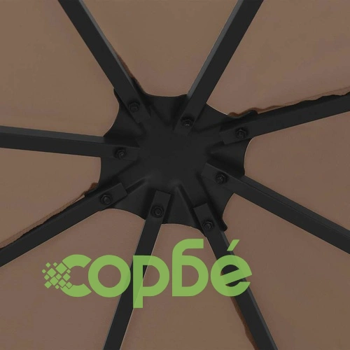Шатра с LED светещи стрингове, 3х3 м, таупе ➤ топ цена ➤ sorbe.bg