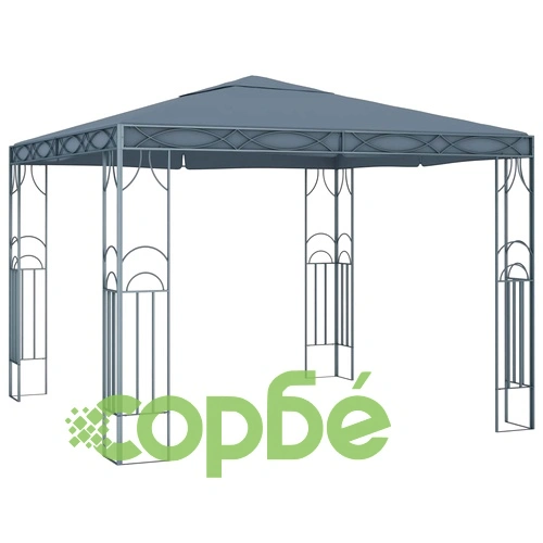 Шатра с LED светещи стрингове, 300x300 см, антрацит ➤ топ цена ➤ sorbe.bg