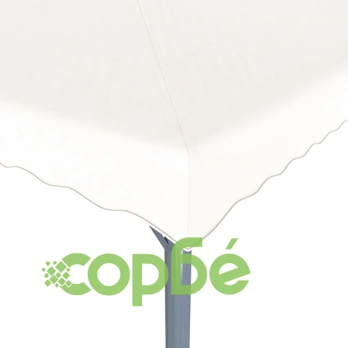 Шатра с LED светещи стрингове, 400x300 см, кремава, алуминий ➤ топ цена ➤ sorbe.bg