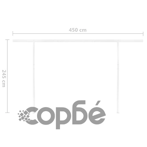 Автоматично прибираща тента с прътове 5x3,5 м синьо и бяло ➤ топ цена ➤ sorbe.bg