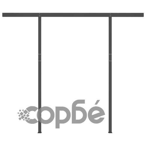 Автоматично прибиращ се сенник с прътове, 3x2,5 м, антрацит ➤ топ цена ➤ sorbe.bg