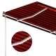 Автоматична тента LED и сензор за вятър 4x3 м оранжево и кафяво