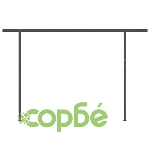Ръчно прибиращ се сенник с LED, 4,5x3 м, кремав ➤ топ цена ➤ sorbe.bg