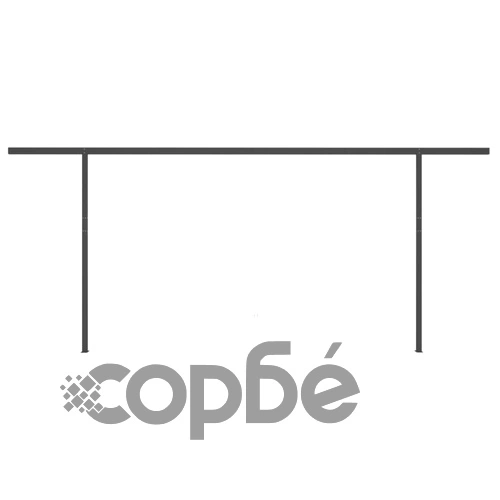 Ръчно прибираща се тента с прътове, 5x3 м, оранжево и кафяво ➤ топ цена ➤ sorbe.bg