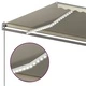 Автоматична тента с LED и сензор за вятър, 6x3 м, кремава