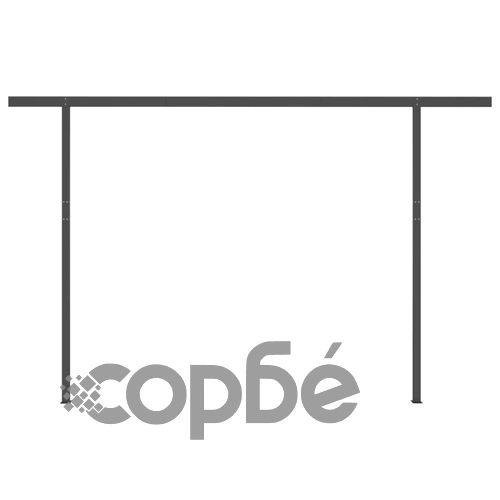 Ръчно прибираща се тента с LED, 4x3,5 м, оранжево и кафяво ➤ топ цена ➤ sorbe.bg