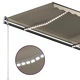 Автоматична тента с LED и сензор за вятър, 4x3,5 м, кремава