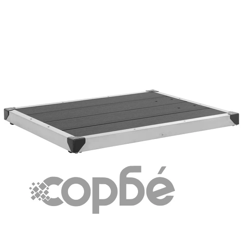 Градински душ със сива основа, 230 см, неръждаема стомана ➤ топ цена ➤ sorbe.bg