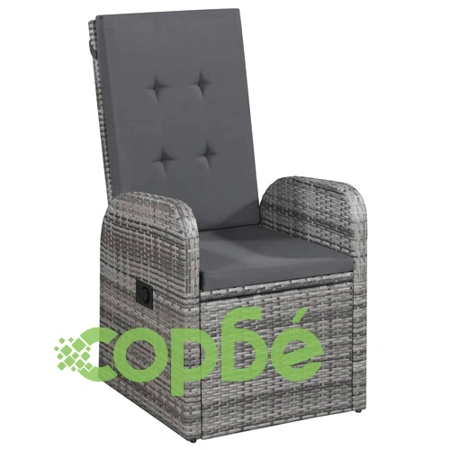 Градински трапезен комплект, 5 части, сив ➤ топ цена ➤ sorbe.bg