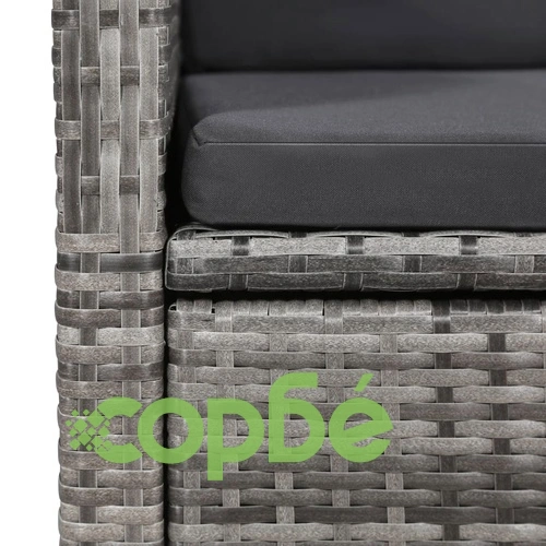 Градински трапезен комплект, 5 части, сив ➤ топ цена ➤ sorbe.bg