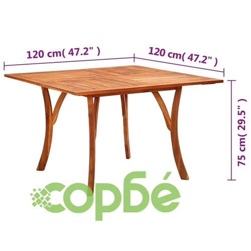 Градински трапезен комплект, 5 части, сив ➤ топ цена ➤ sorbe.bg