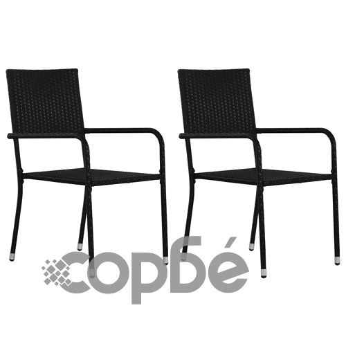 Градински трапезен комплект, 3 части, черен ➤ топ цена ➤ sorbe.bg