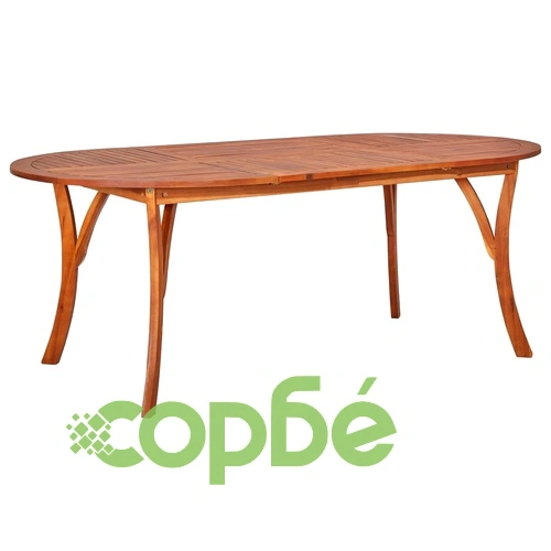 Градински трапезен комплект, 7 части, черен ➤ топ цена ➤ sorbe.bg