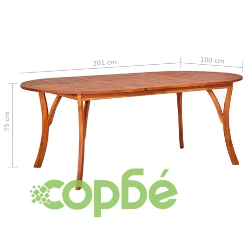 Градински трапезен комплект, 7 части, черен ➤ топ цена ➤ sorbe.bg