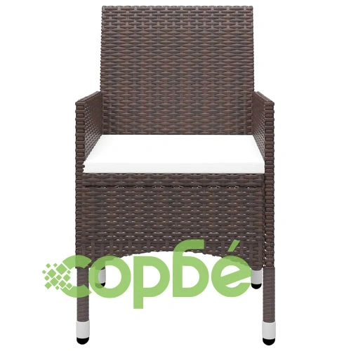 Градински трапезен комплект, 5 части, кафяв ➤ топ цена ➤ sorbe.bg
