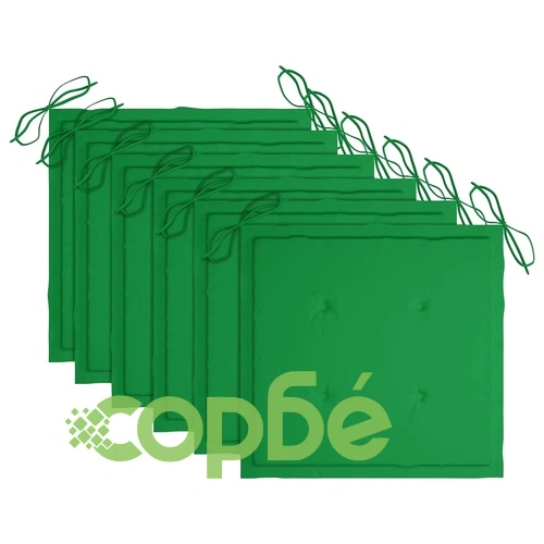 Стифиращи градински столове с възглавници, 6 бр, тик масив ➤ топ цена ➤ sorbe.bg