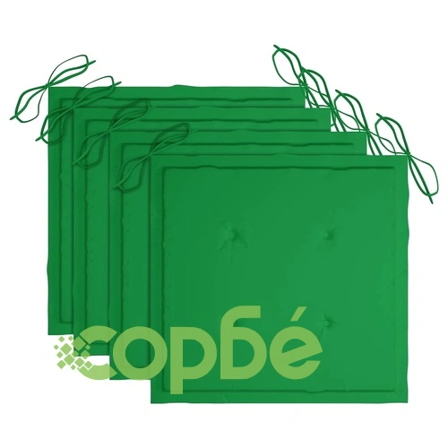 Сгъваеми градински столове с възглавници, 4 бр, тик масив ➤ топ цена ➤ sorbe.bg