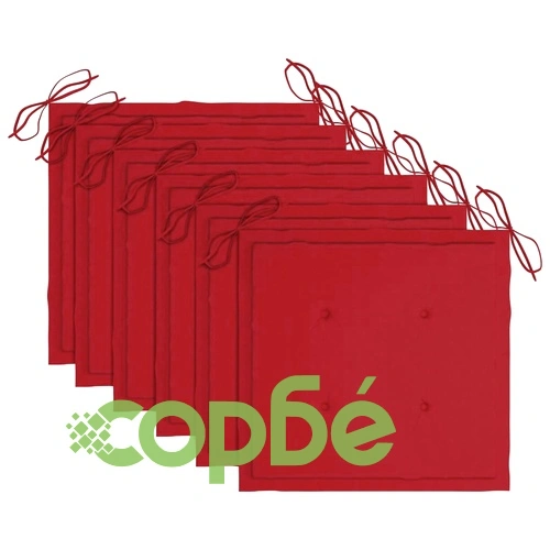 Стифиращи градински столове с възглавници 6 бр тик масив ➤ топ цена ➤ sorbe.bg