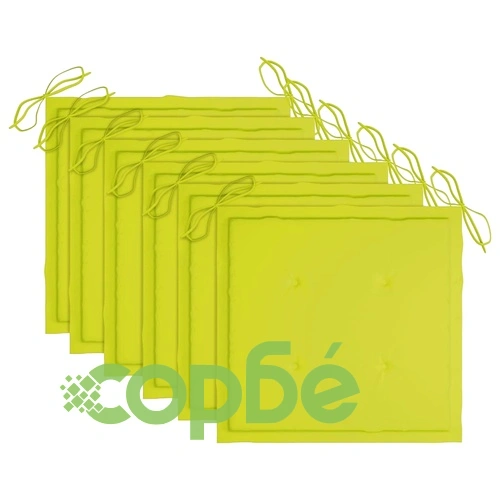 Столове Батавия с възглавници, 6 бр, тиково дърво масив ➤ топ цена ➤ sorbe.bg