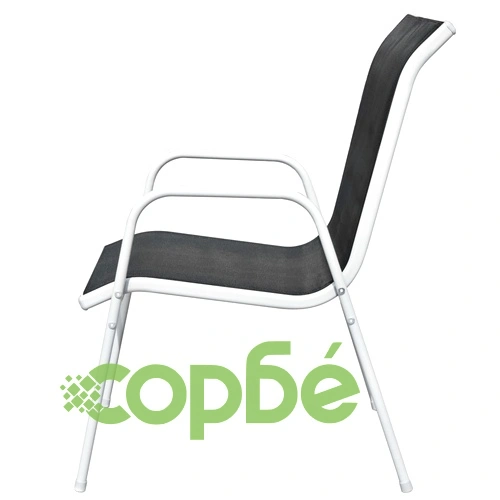 Градински трапезен комплект, 11 части, стомана, черен ➤ топ цена ➤ sorbe.bg