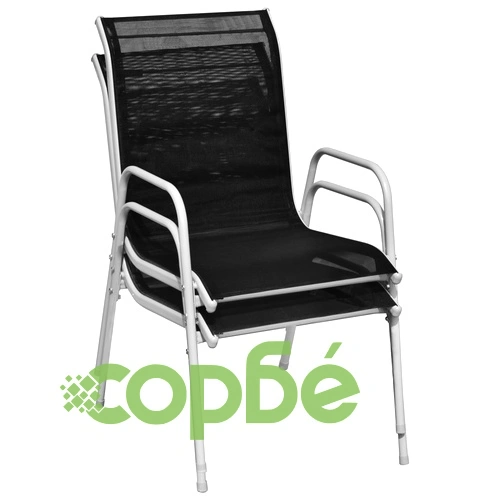 Градински трапезен комплект, 11 части, стомана, черен ➤ топ цена ➤ sorbe.bg