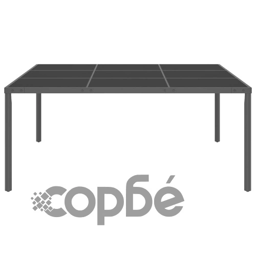 Градински трапезен комплект, 13 части, стомана ➤ топ цена ➤ sorbe.bg