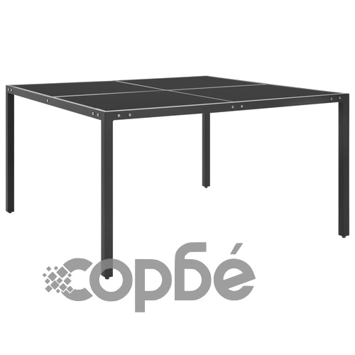 Градински трапезен комплект, 9 части, стомана ➤ топ цена ➤ sorbe.bg