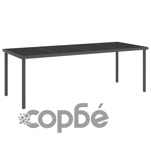 Градински трапезен комплект, 7 части, стомана ➤ топ цена ➤ sorbe.bg