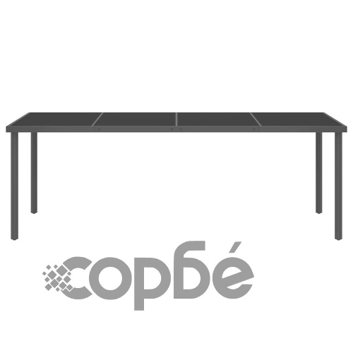 Градински трапезен комплект, 7 части, стомана ➤ топ цена ➤ sorbe.bg
