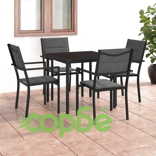 Градински трапезен комплект, 5 части, стомана ➤ топ цена ➤ sorbe.bg