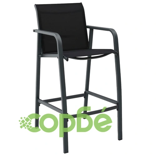 Градински бар комплект, 7 части, черен ➤ топ цена ➤ sorbe.bg