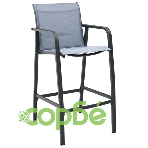 Градински бар комплект, 9 части, черно и сиво ➤ топ цена ➤ sorbe.bg