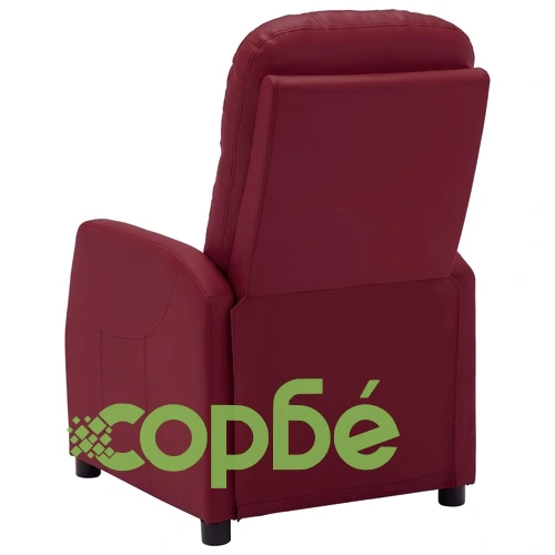 Електрически наклоняем стол, виненочервен, изкуствена кожа ➤ топ цена ➤ sorbe.bg