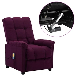 Електрически масажен стол, лилав, текстил