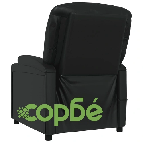 Електрически масажен стол, черен, изкуствена кожа ➤ топ цена ➤ sorbe.bg