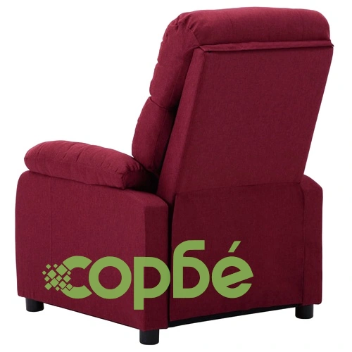 Електрически стол реклайнер, виненочервен, текстил ➤ топ цена ➤ sorbe.bg