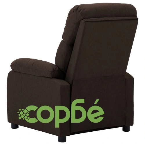 Електрически реклайнер стол, тъмнокафяв, текстил ➤ топ цена ➤ sorbe.bg
