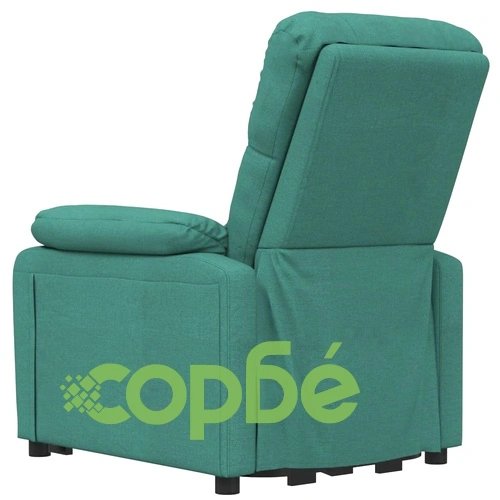 Електрически реклайнер стол, тъмнозелен, текстил ➤ топ цена ➤ sorbe.bg