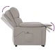 Електрически реклайнер стол, таупе, текстил