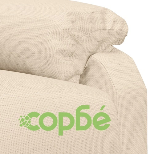 Електрически масажен стол, кремав, текстил ➤ топ цена ➤ sorbe.bg